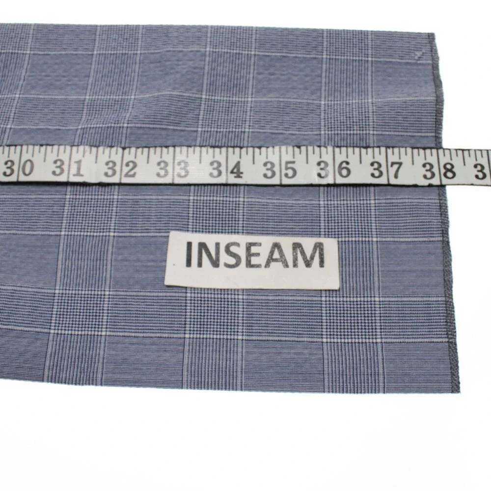PT Torino NWT Dress Pants Size 50 (US 34) Slim Fit in Blue Check Wool Blend